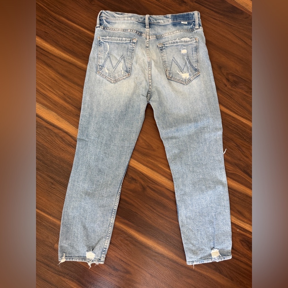 Mother Women's Blue Jeans Cropped High Rise